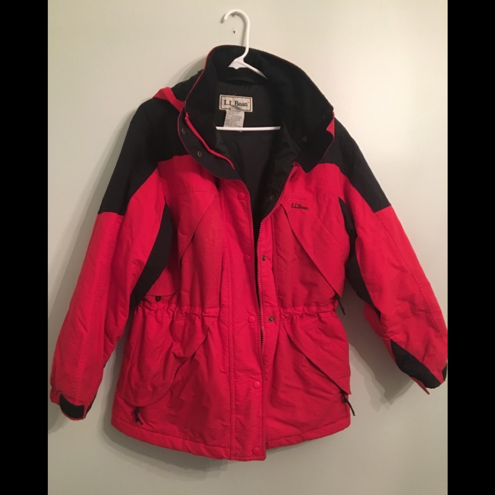 Red and Balck LL Bean Ski Coat